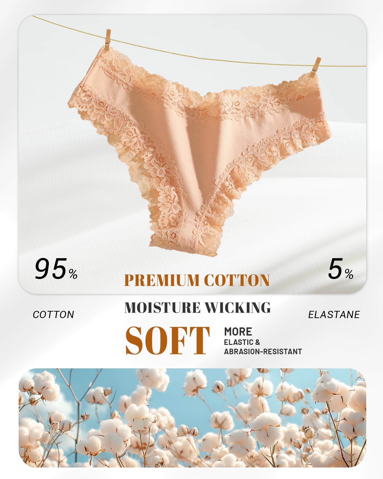FINETOO Cotton Underwear for Women Sexy Panties Lace Hipster Low Rise Breathable thongs tanga lingerie swimsuits clothing dresses outfits bras Apparel Wear gym cute outdoors christian resort active