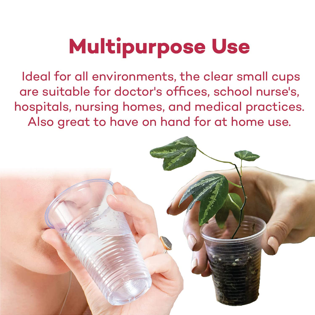 Dealmed Professional 3 oz. Disposable Plastic Cups - 100% Recyclable for Healthcare, Dental, Veterinary & Food Service Use (Pack of 400)