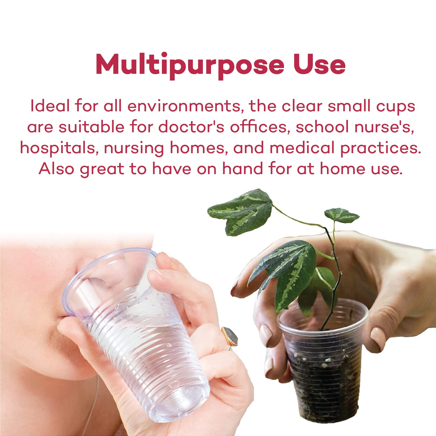 Dealmed Professional 3 oz. Disposable Plastic Cups - 100% Recyclable for Healthcare, Dental, Veterinary & Food Service Use (Pack of 400)