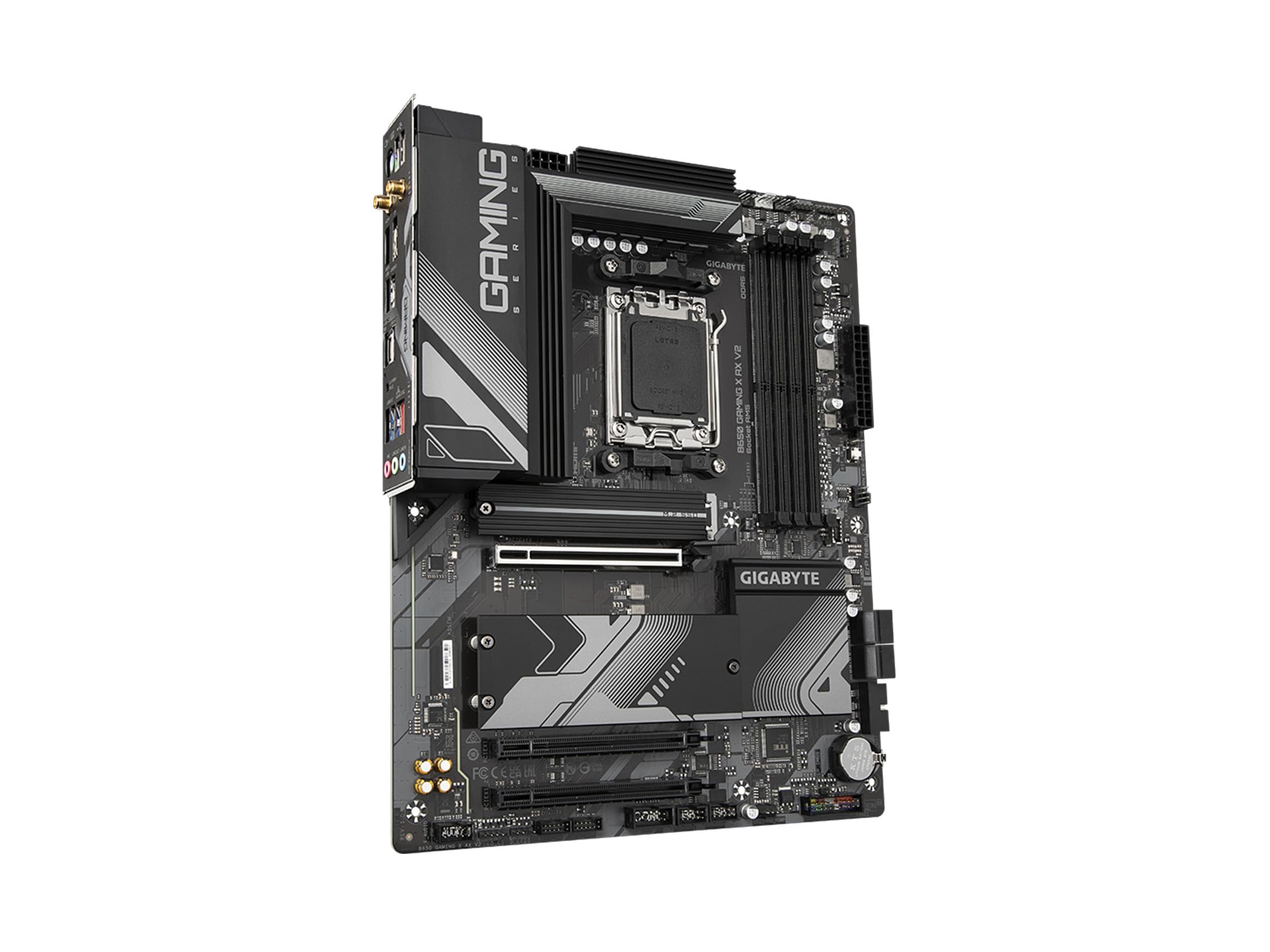 GIGABYTE B650 Gaming X AX V2 (rev. 1.0) AM5 LGA 1718 AMD B650 ATX DDR5, Triple M.2, PCIe 5.0, USB 3.2 Gen2x2 Type-C, AMD Wi-Fi 6E, Realtek 2.5GbE LAN (Renewed)