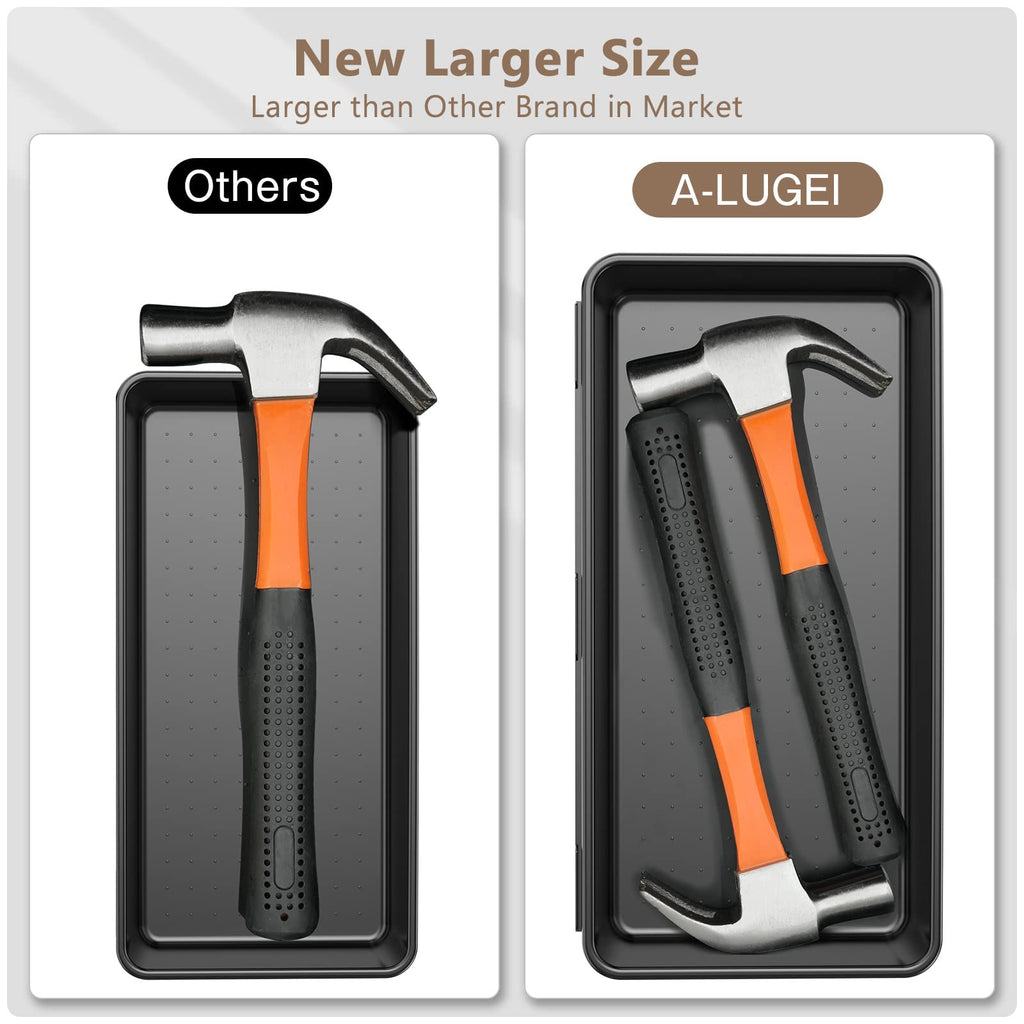 A-LUGEI【𝟰𝟲𝗣𝗖𝗦 & 5 Size】Tool Box Organizer Tray Divider Set, 【Black】 Desk Drawer Organizer, Garage Organization and Storage Toolbox Accessories Rolling Tool Chest Cart Cabinet WorkBench Small Part