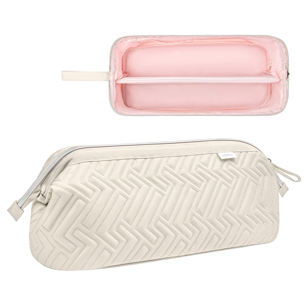 Leudes Hair Tools Travel Bag for Shark Flexstyle Carrying Case Portable Shark Hair Air Wrap Dryer Case Waterproof Dustproof Flat Curling Iron Travel Organizer (Beige)