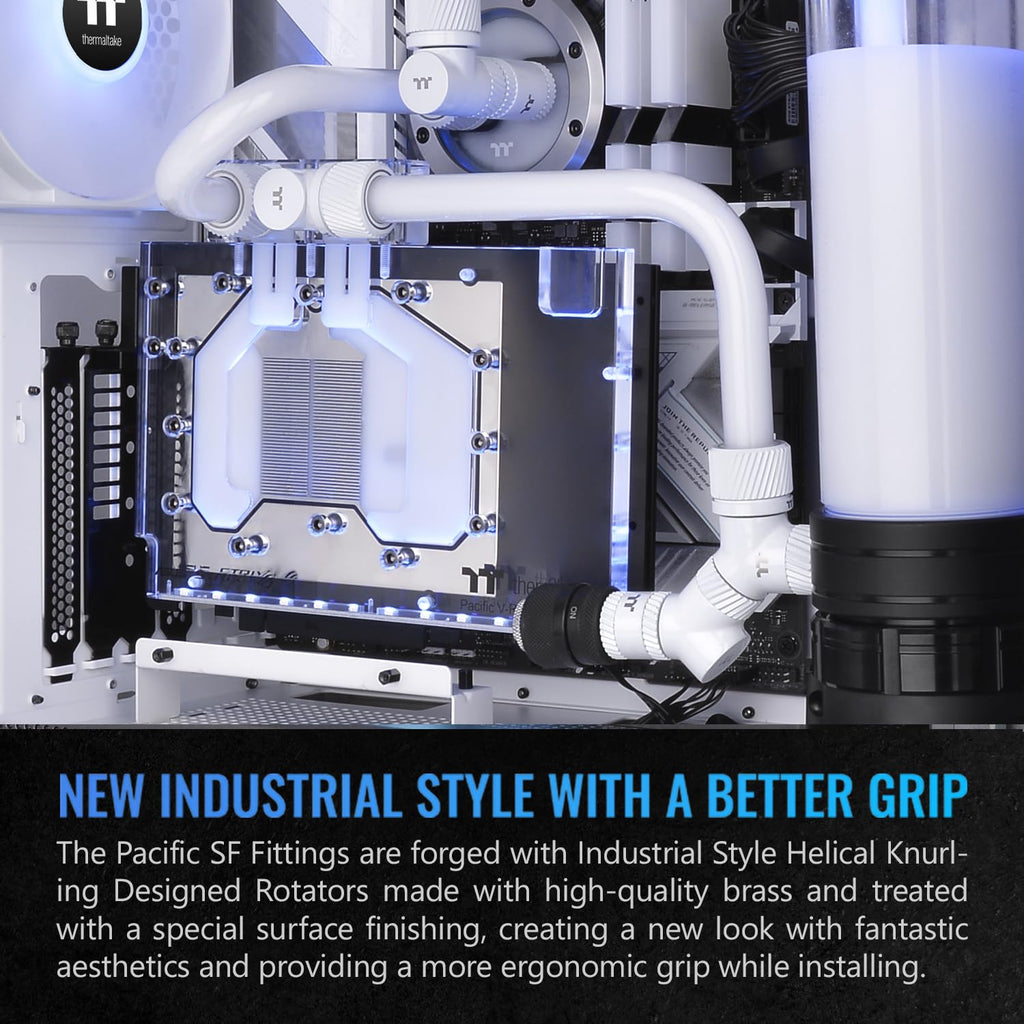 Thermaltake Pacific SF Female to Male 20mm Extender White/DIY LCS/Fittings CL-W392-CU00WT-A