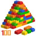 WYSWYG 100 Pcs Jumbo Building Blocks Set for Toddlers (80 Square & 20 Rectangle) | Compatible Big Construction Bricks in 5 Colors | Kids Ages 3+ STEM Toy