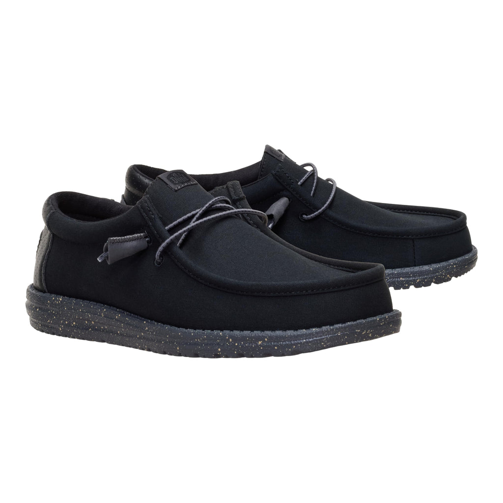 HEYDUDE Wally Hex Black/Black Size 12, Men’s Shoes, Slip-on Loafers, Comfortable & Light-Weight