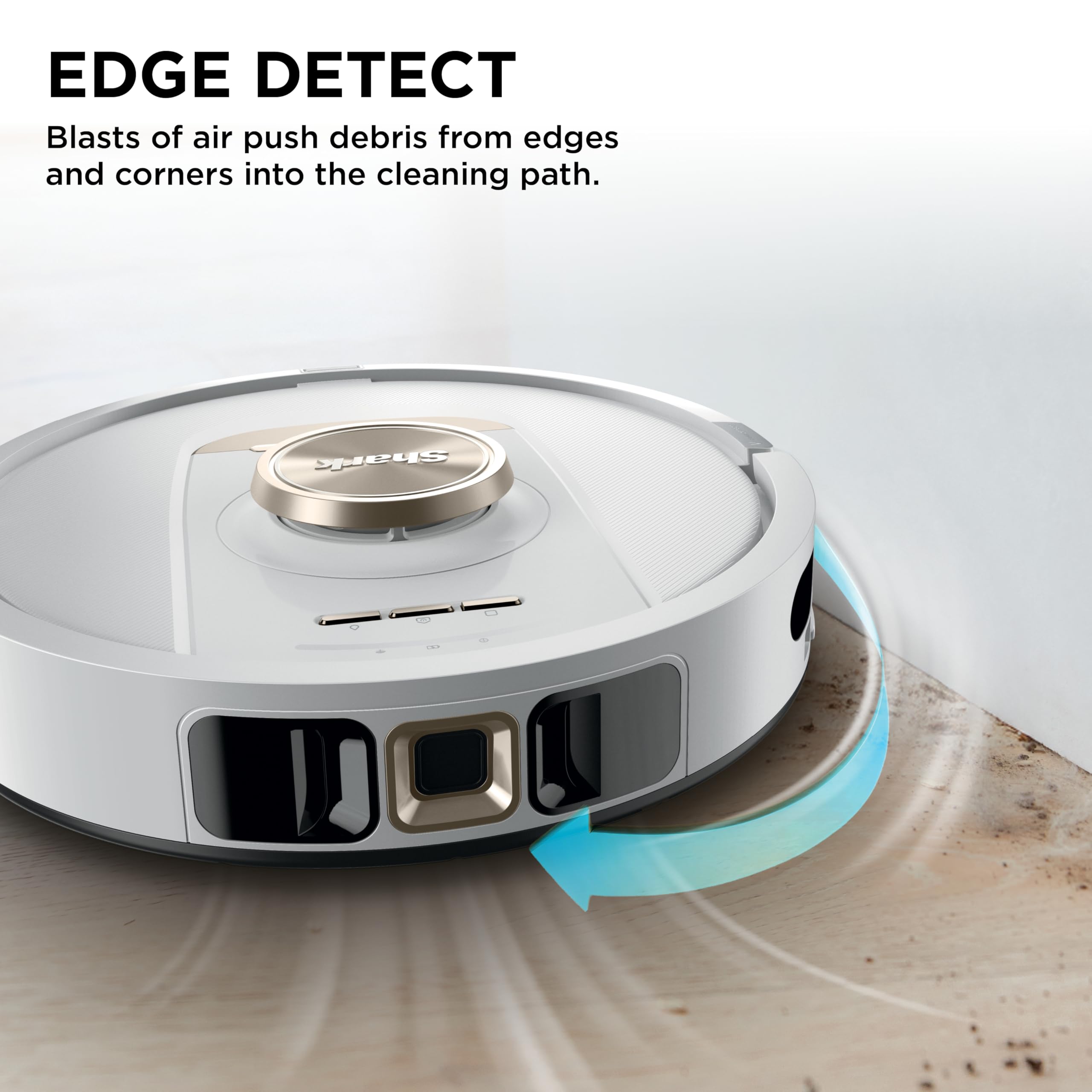 Shark Stratos 2-in-1 Robot Vacuum & Mop with 25+ Hands-Free Features & NeverTouch Self-Cleaning Base, Precision Mapping, Autolift Technology, HEPA Filtration, Edge Detect, White, RV2720ZE