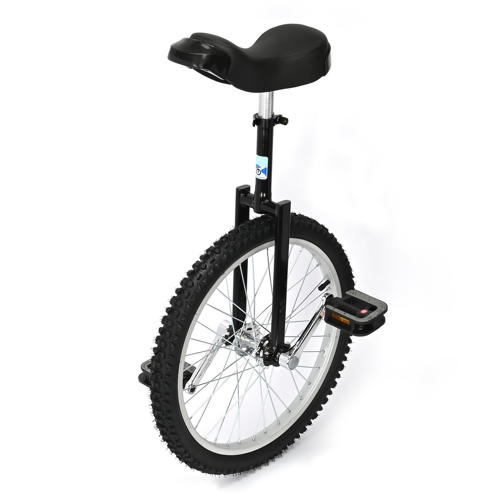MYOYAY 20 Inch Unicycle,Unicycle for Adults,Mountain Unicycle Height Adjustable,Unicycle with Stand, Anti-Skid Pedal, Indoor Outdoor Sports Fitness Balance Training Fun Exercise Bicycle(Black)