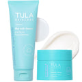 TULA Skin Care Nighttime Duo - Cleansing & Hydrating Travel Size, includes The Cult Classic Purifying Face Cleanser & Mini Beauty Sleep Overnight Repair Treatment, 2-Piece Kit