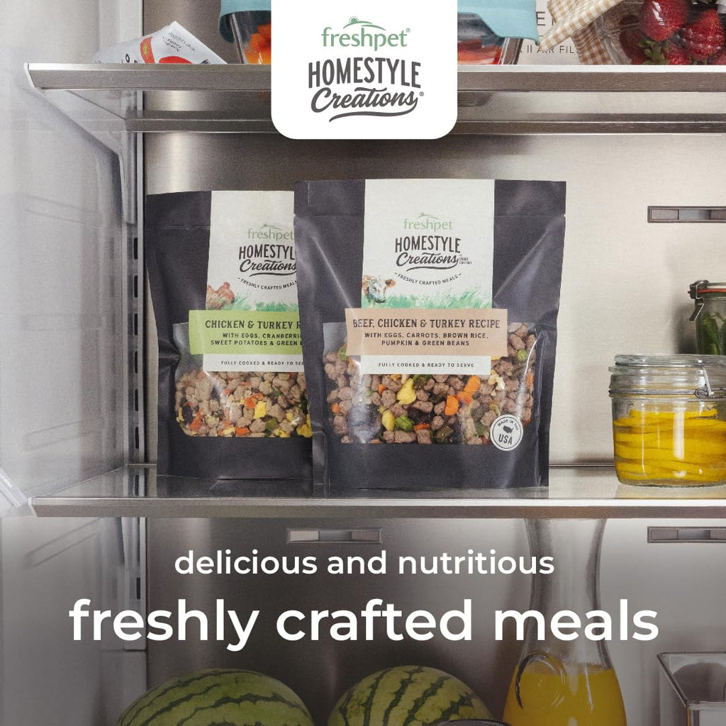Freshpet Fresh Dog Food, Homestyle Creations Grilled Chicken Bites, Tender Chicken Complete Meal, 1lb