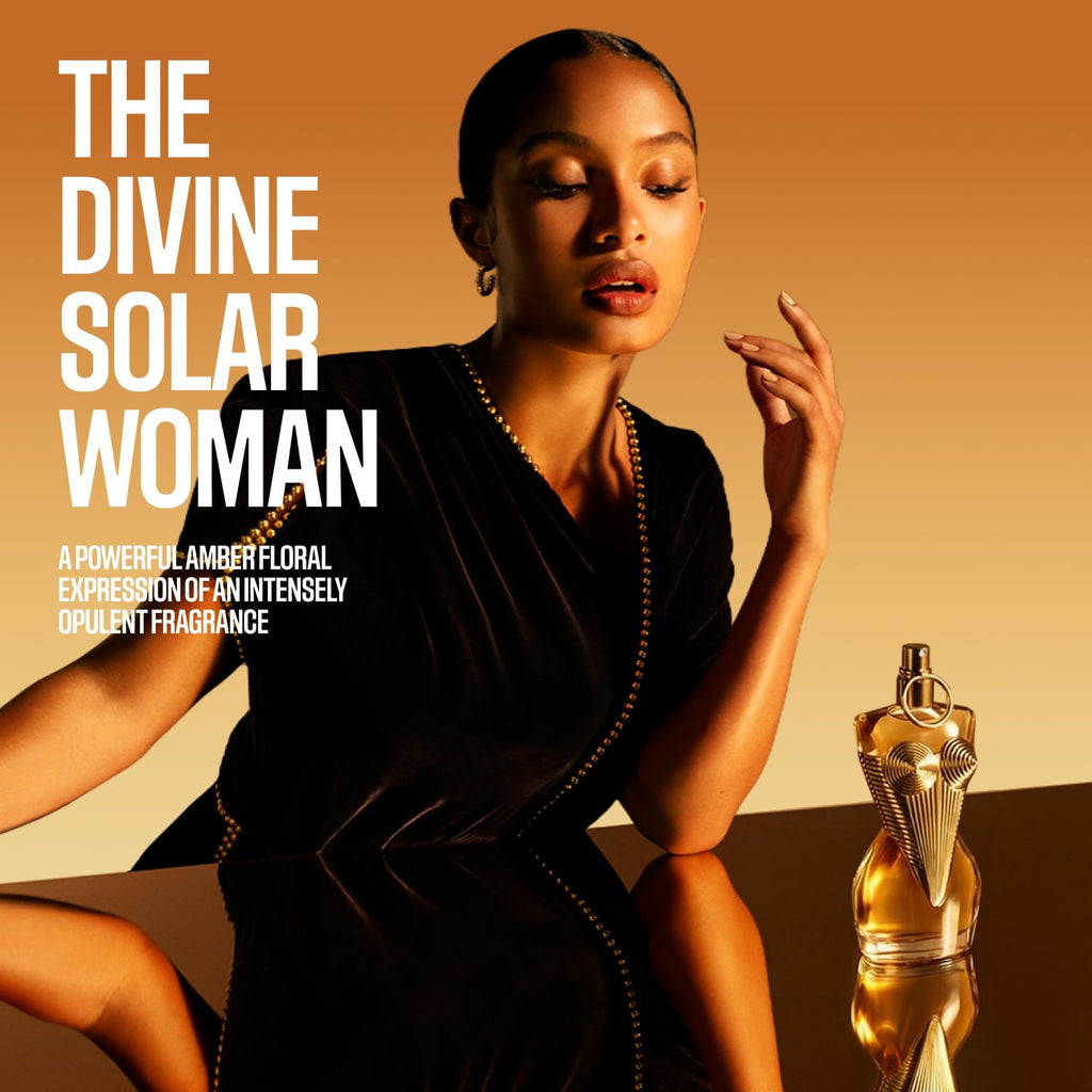 Jean Paul Gaultier Gaultier Divine Le Parfum Intense for Women - Long Lasting Floral Amber Women's Eau de Parfum with Lily, Frangipani, Sea Salt & Benzoin - Refillable Designer Fragrance Spray, 3.4 oz