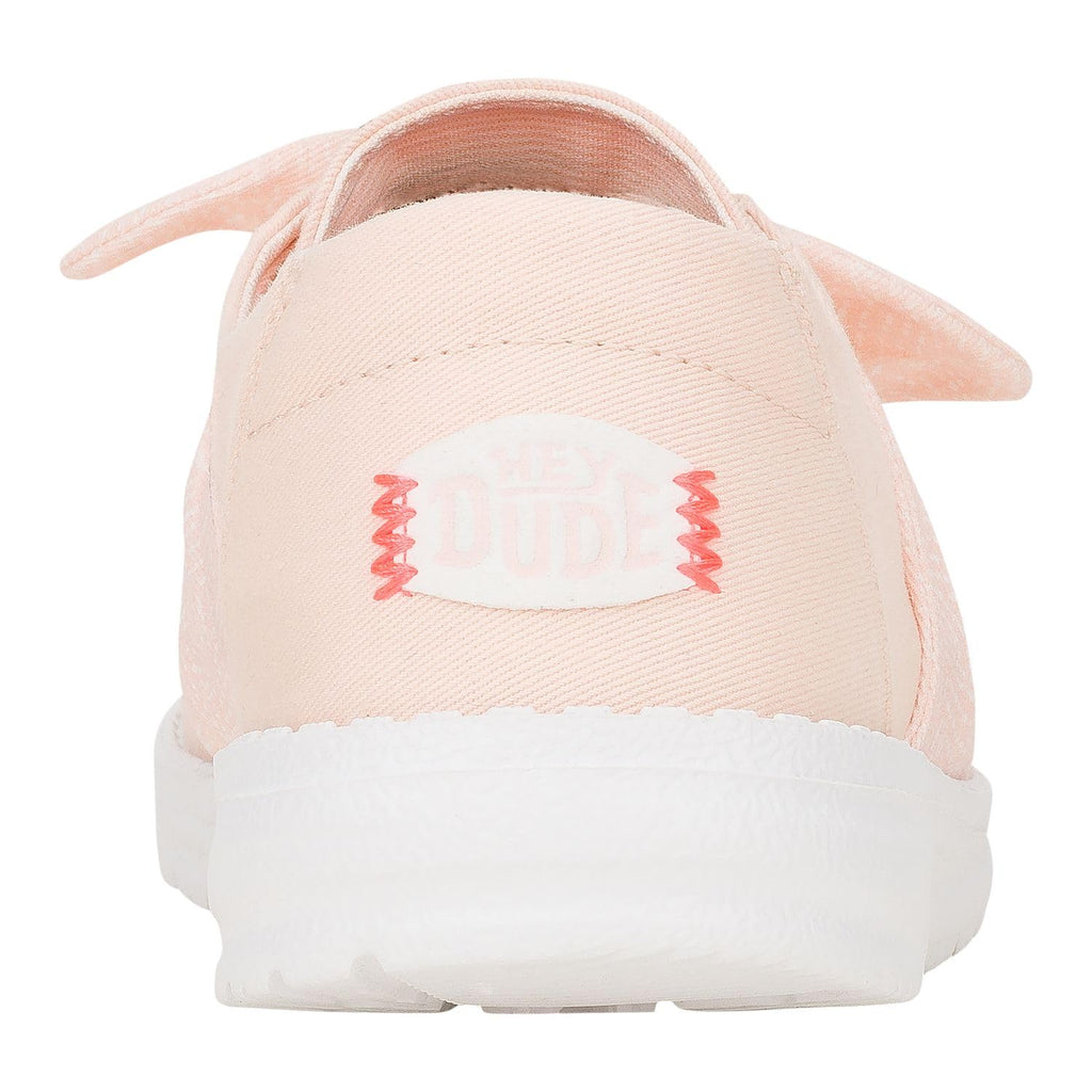 HEYDUDE Wendy Bow Essentials, Womens Shoes, Womens Slip-on Loafers, Comfortable & Light-Weight Pale Pink
