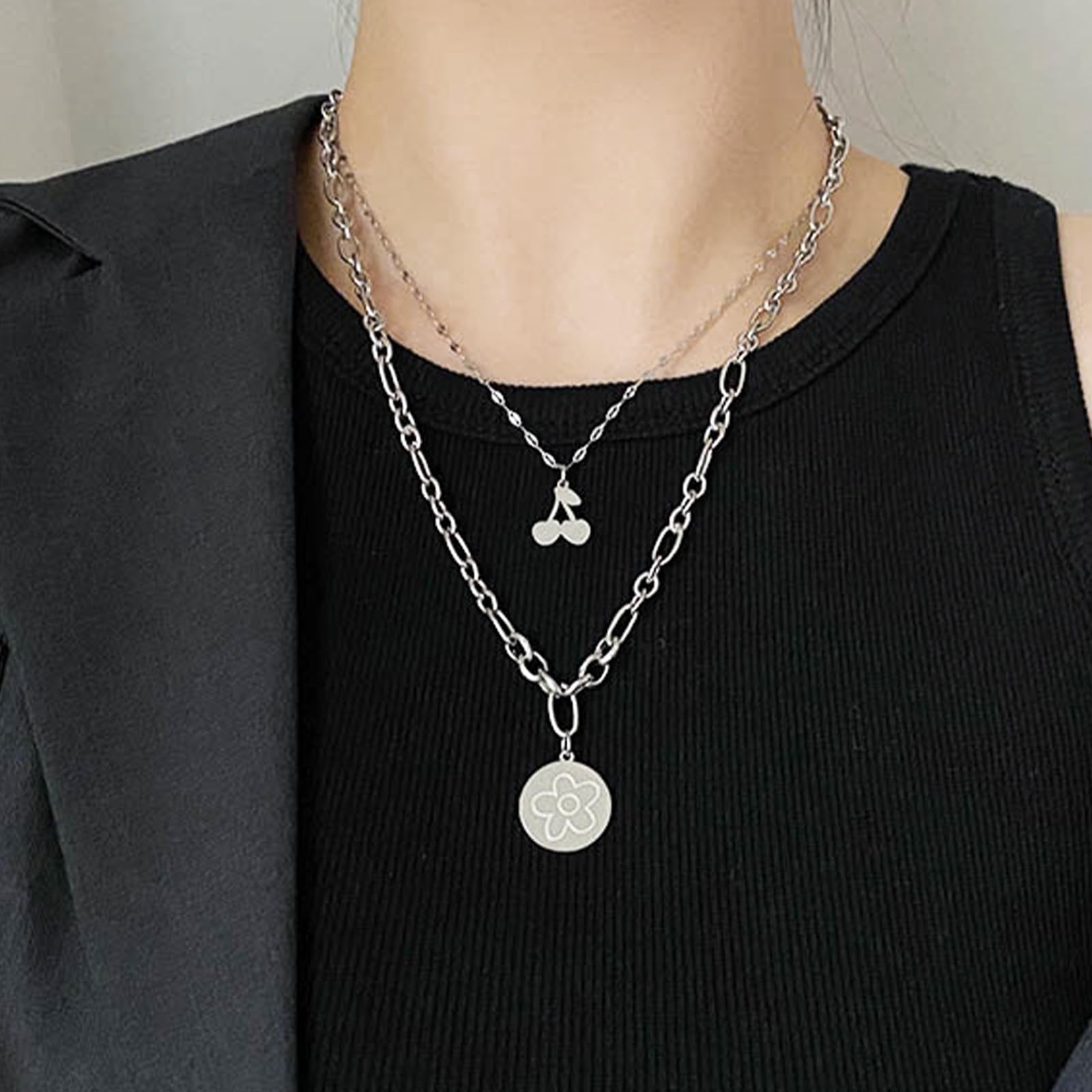 NEWITIN 69 Pieces Silver Jewelry Set for Women Fashion Costume Jewelry Silver Plated Necklace Bracelet Earrings Set for Women