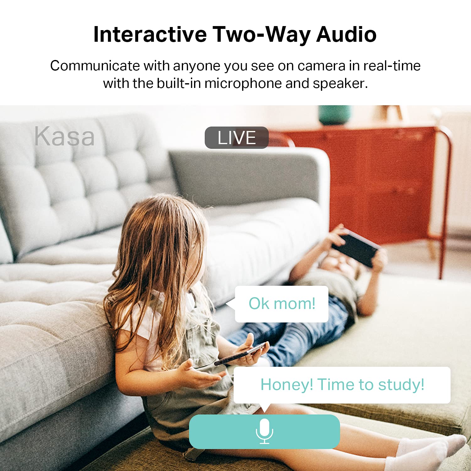Kasa 2K+ Indoor Pan/Tilt Wired Security Camera - Works as a Baby Monitor & Pet Camera, Motion Detection & Tracking, 2-Way Audio, Night Vision, Subscription-Free Local Storage or Optional Cloud, KC410S