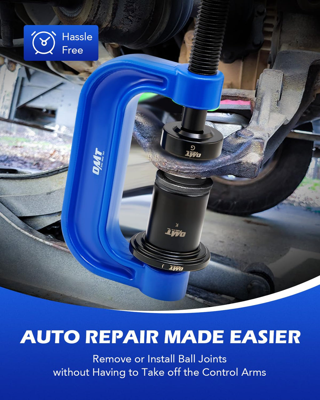 Orion Motor Tech Ball Joint Press Kit, 21-Piece Ball Joint Removal Tool for Installing and Removing Ball Joints, U Joints, and Anchor Pins, Heavy Duty Ball Joint Press Tool for 2WD and 4WD Vehicles