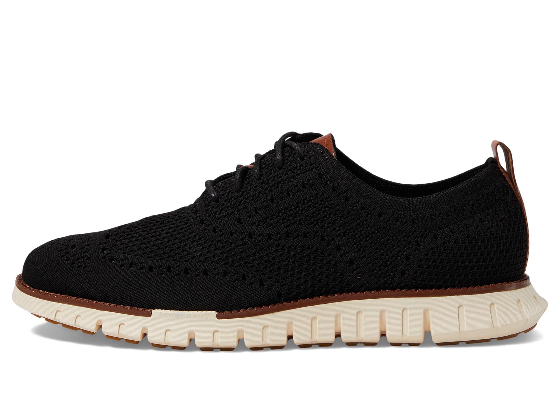 Cole Haan Mens Zerogrand Remastered Stitchlite Wing Tip Oxford, Black/Ivory, 12-M US