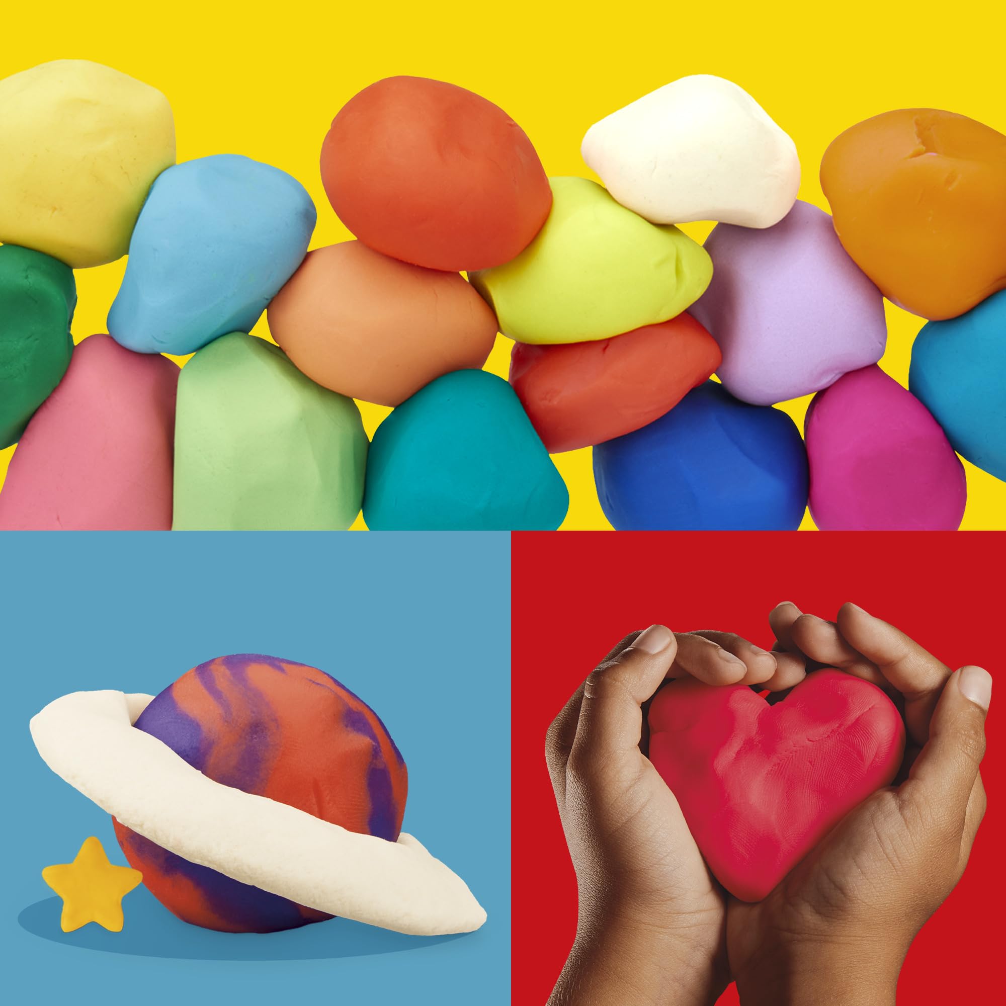 Play-Doh Jewel Colors Bulk 12-Pack of 4-Ounce Cans, Holiday Stocking Stuffers, Prizes & Party Favors, Kids Arts & Crafts, Preschool Toys, Ages 2+ (Amazon Exclusive)