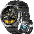 Military Smart Watches for Men, Smart Watch with 1000 mAh Battery/Answer/Dial Calls/Fitness Tracker/Flashlight/Heart Rate/Sleep Monitor/100+ Sports Mode, 1.7″ Waterproof Smartwatch for Android/iPhone
