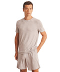 NAADAM, Breathable Short Sleeve Modal Sleep Tee Men's, Cement, M