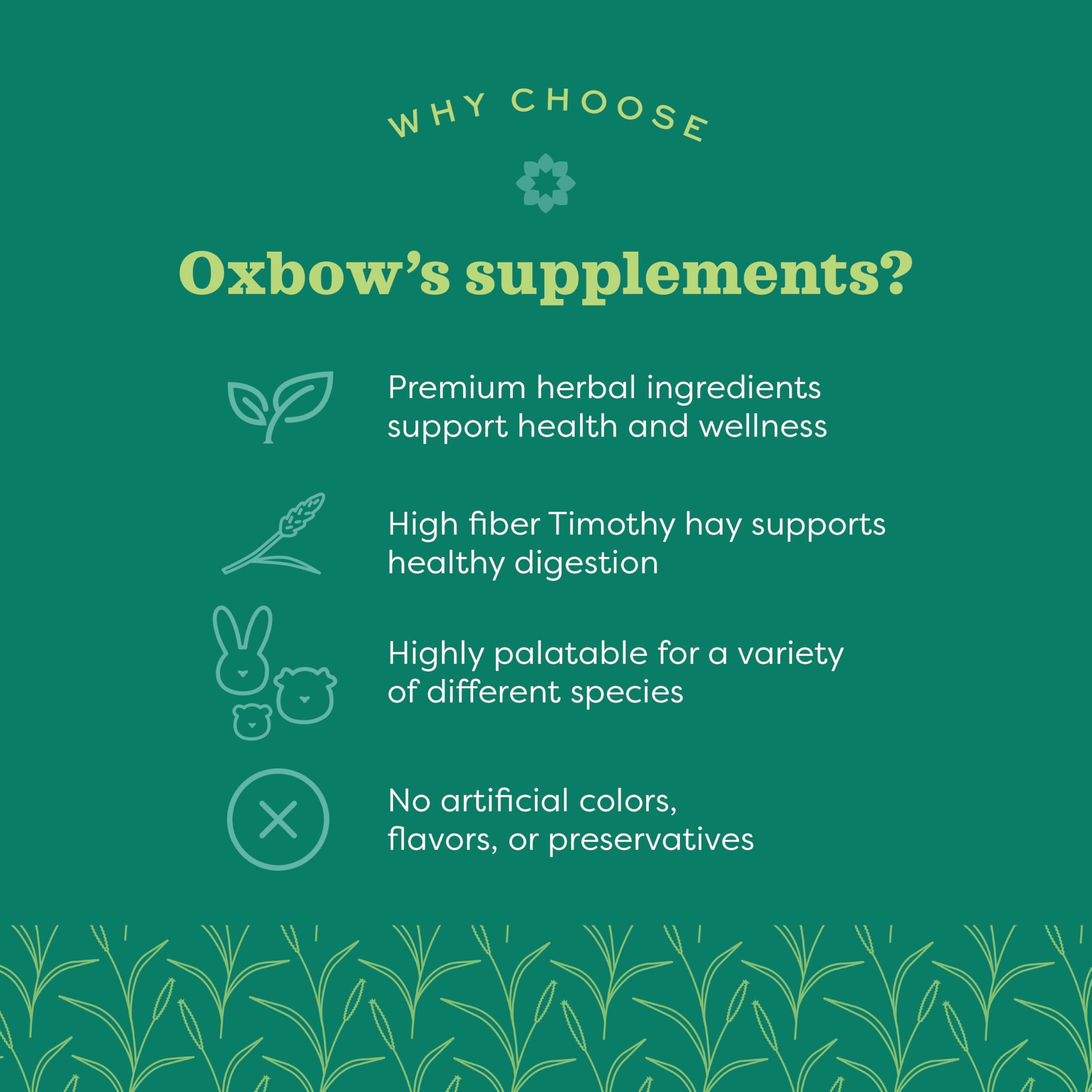 Oxbow Natural Science Multi-Vitamin, High Fiber Supplement for Rabbits & Guinea Pigs, Made with Timothy Hay, Multi-Pet Households, Omega 3 & 6 Fatty Acids, Made in USA, 4.2 oz Bag
