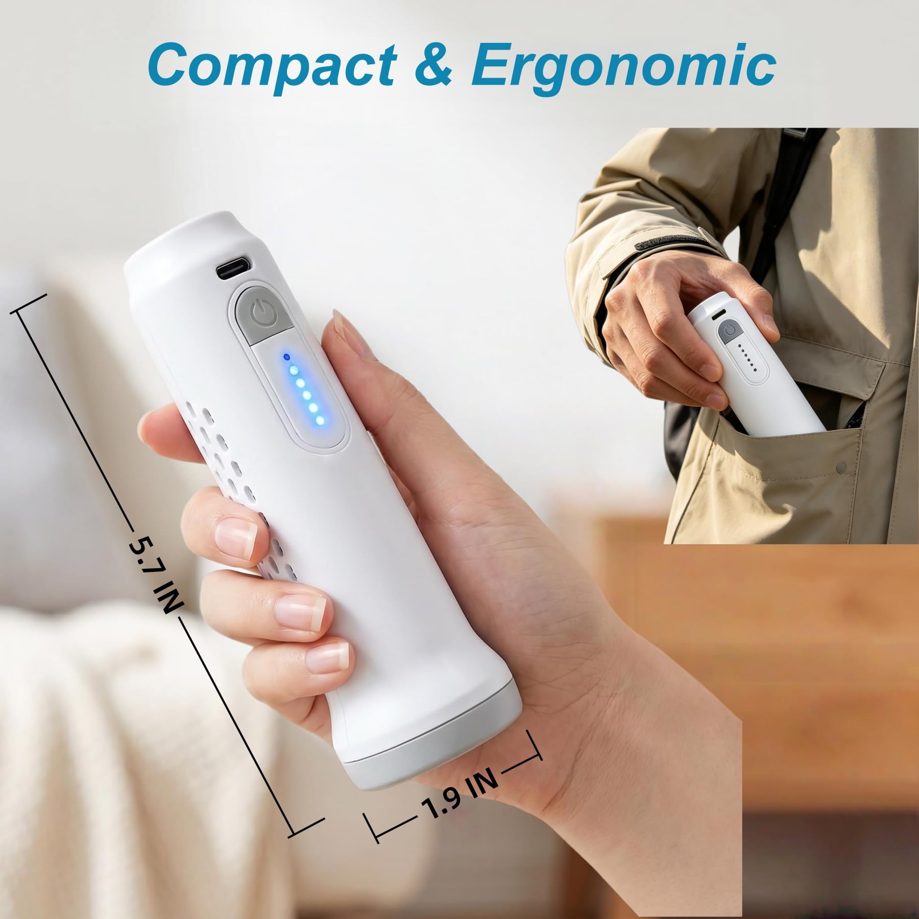 UOZLMD Cordless Electric Vacuum Pump, for Storage Bags, 6000Pa Suction