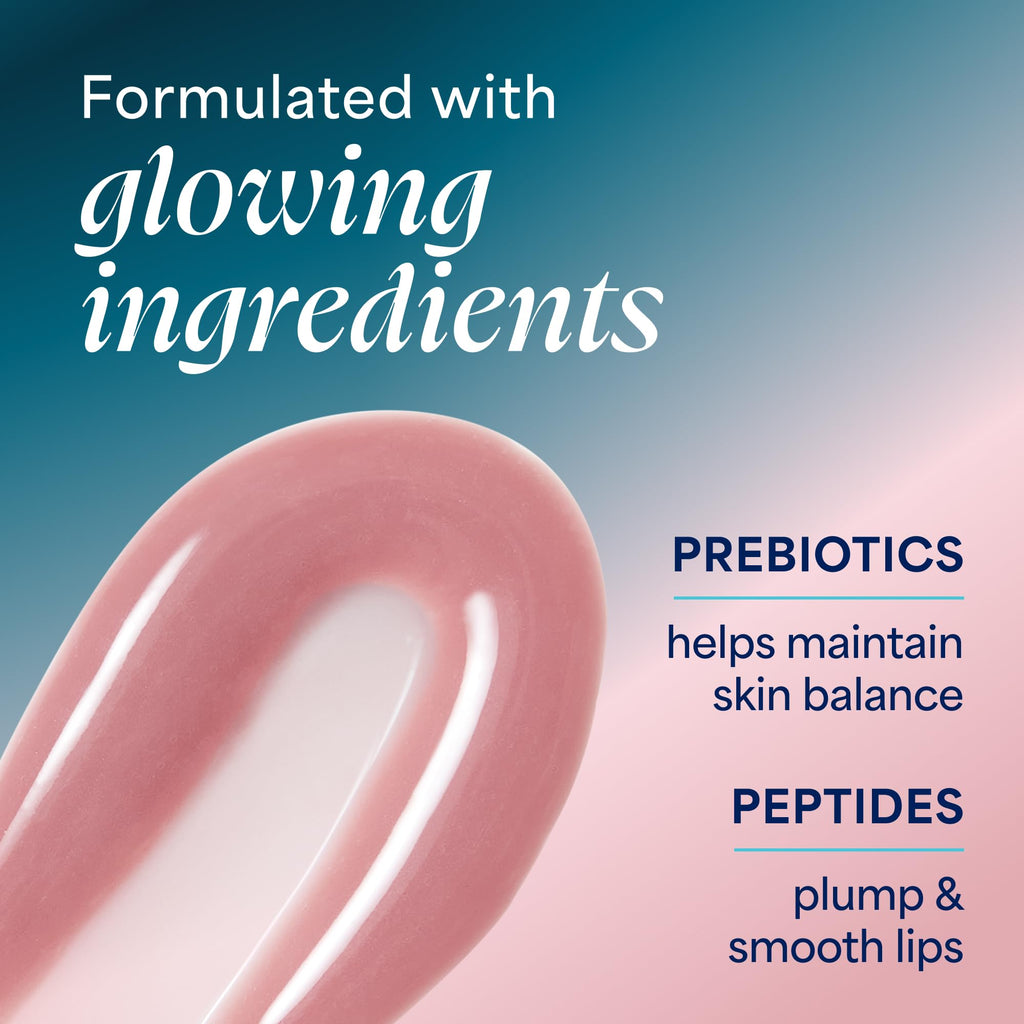 TULA Skin Care Rose Glow + Get It Lip Balm - Hydrating Peptide Lip Treatment with Hyaluronic Acid & Vitamin E, 0.28 oz., Rosy Tint