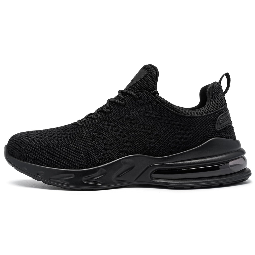 LARNMERN Men Non Slip Work Sneakers Water Resistant Food Service Zapatos Trabajo Antideslizantes Walking Shoes Waterproof Shoes Slip-on, Black 8.5