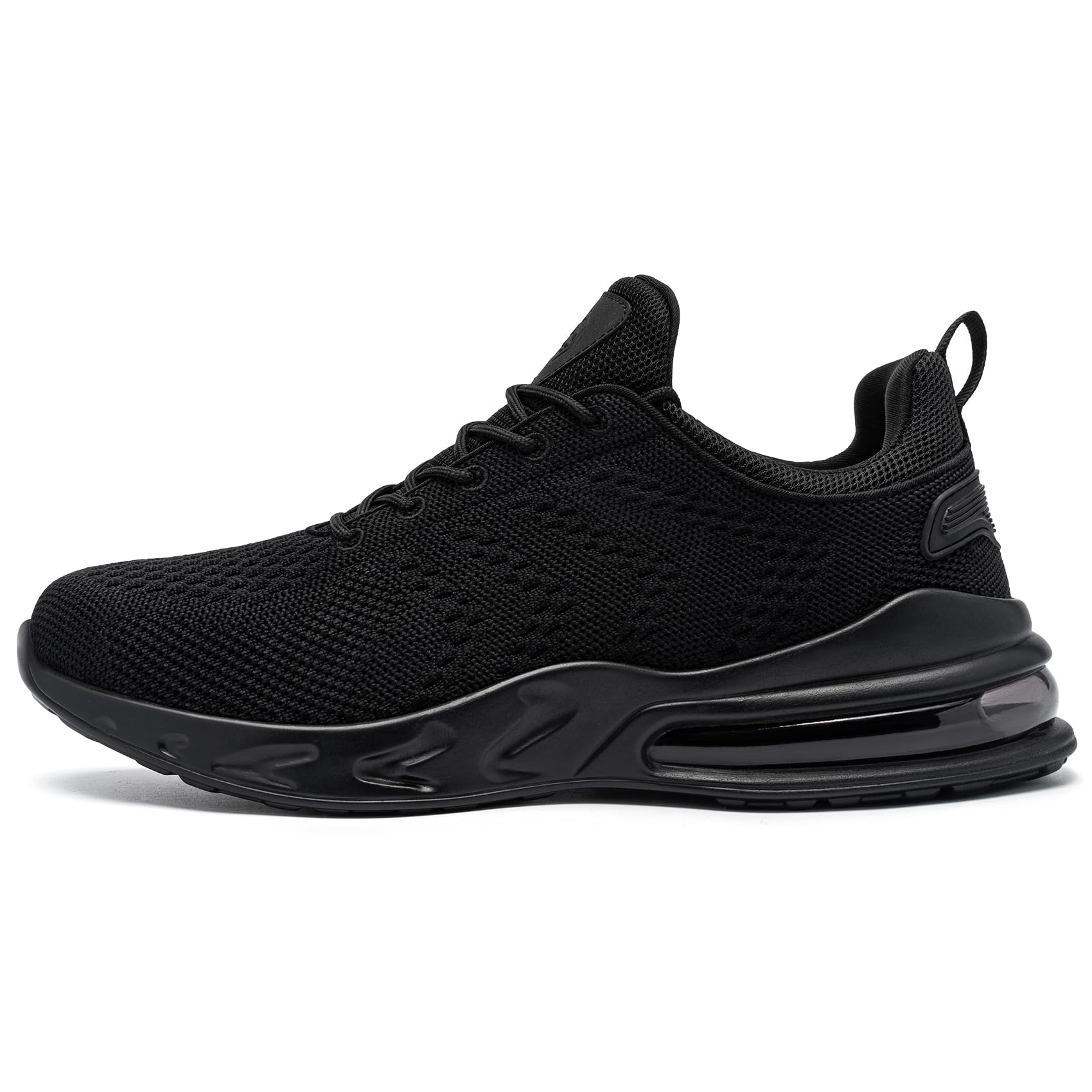 LARNMERN Men Non Slip Work Sneakers Water Resistant Food Service Zapatos Trabajo Antideslizantes Walking Shoes Waterproof Shoes Slip-on, Black 12
