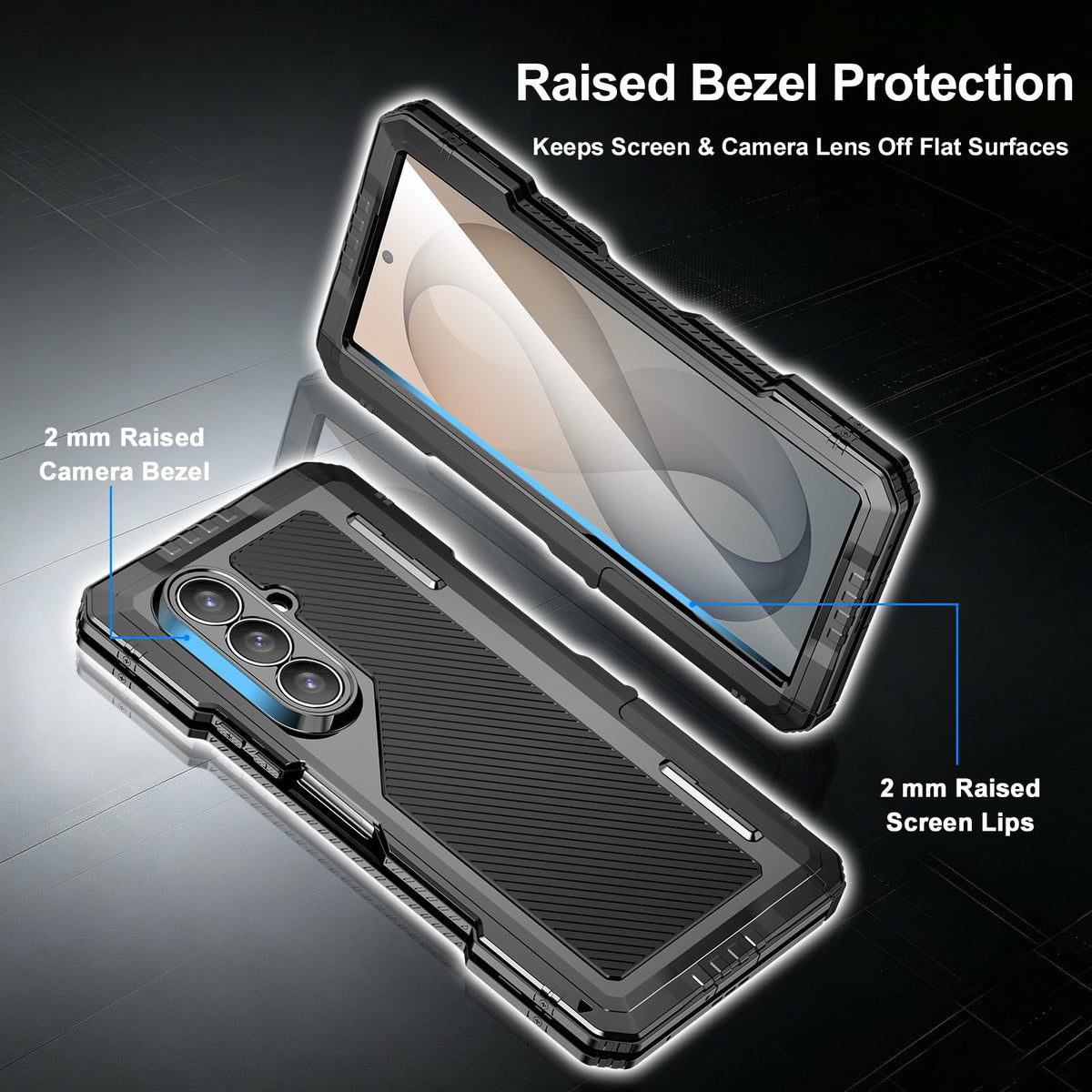 Libeagle Rugged Armor Magnetic Case for Samsung Galaxy Z Fold 8 Ultra, Military Grade Drop Protection, Full Hinge Cover, Built-in Screen Protector & Kickstand, Metal Shockproof Protective Case, Black