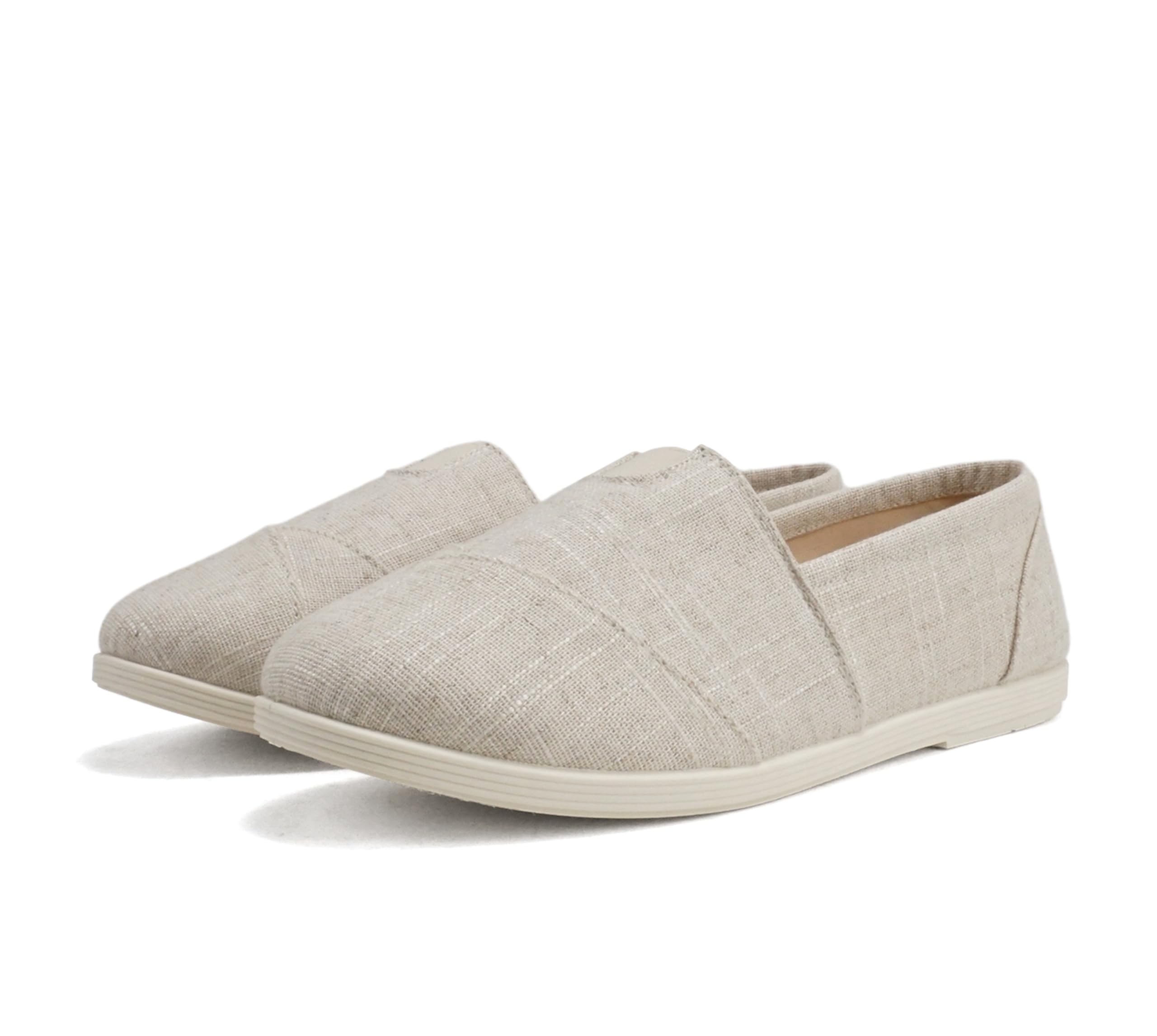 Soda Shoes Women's Obji Round Toe Casual Flat with Padded Insole (Beige, 9)