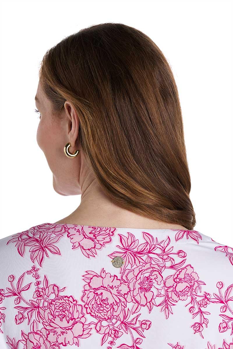 WomenÕs Tunic Top - UPF 50+ Sun Protection - St. Lucia in Fuchsia Pink