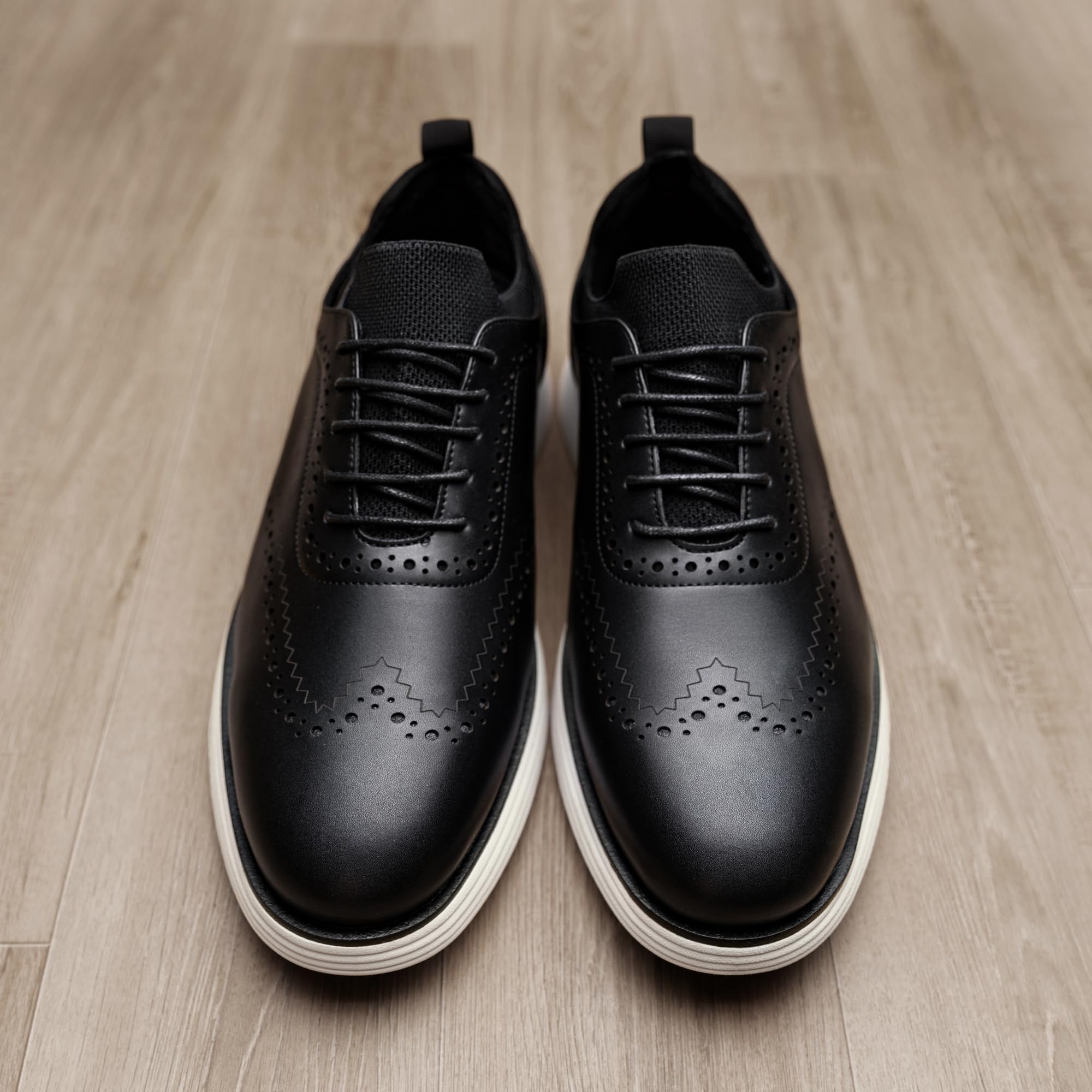 Bruno Marc Men's MaxFlex Dress Sneakers Oxfords Casual Wingtip Brogue Shoes,Size 13,Black,SBOX2326M