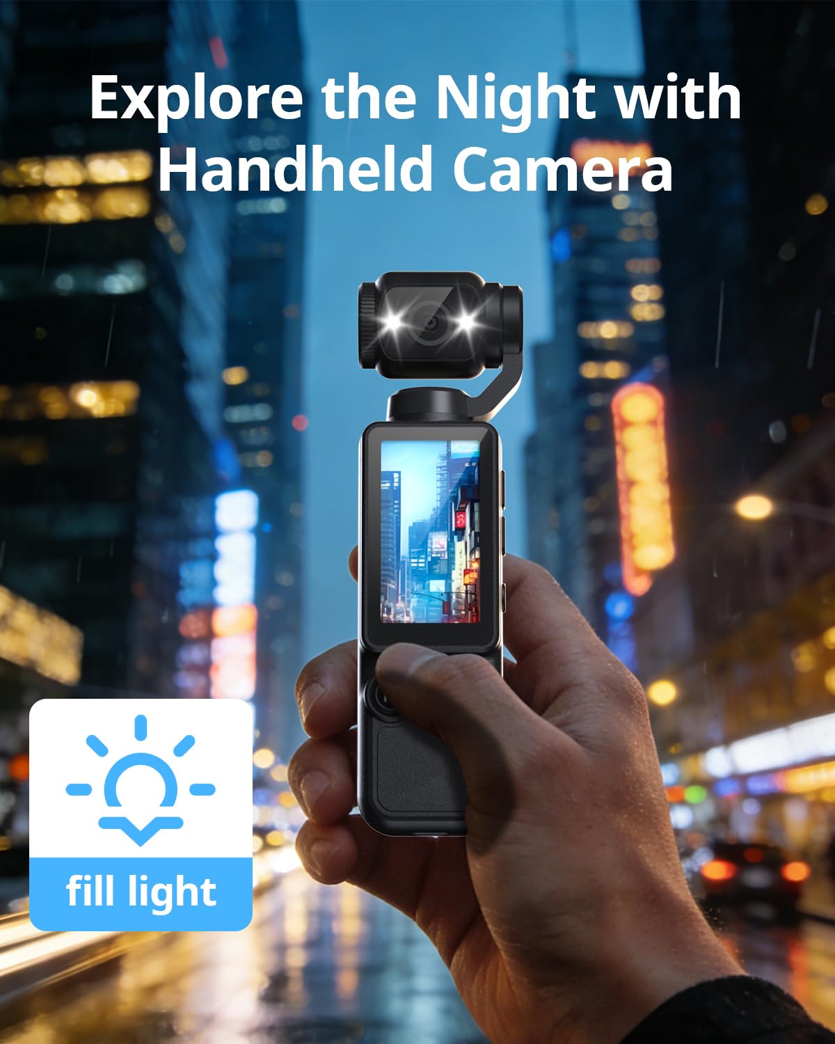 W & O Vlogging Camera with 180° Rotating Lens, Pocket Body Camera with Audio & Video Recording,7-Hour Battery, Handheld POV Cameras with 32GB Card, Easy One-Button Recording for Travel,Daily Life