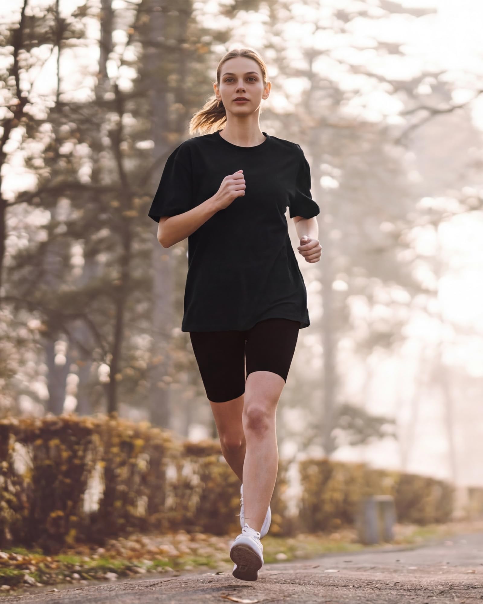 GAYHAY Black Oversized Tshirts for Women - Summer Spring Tops Short Sleeve Tee Shirts Fashion Casual Workout Clothes 2026