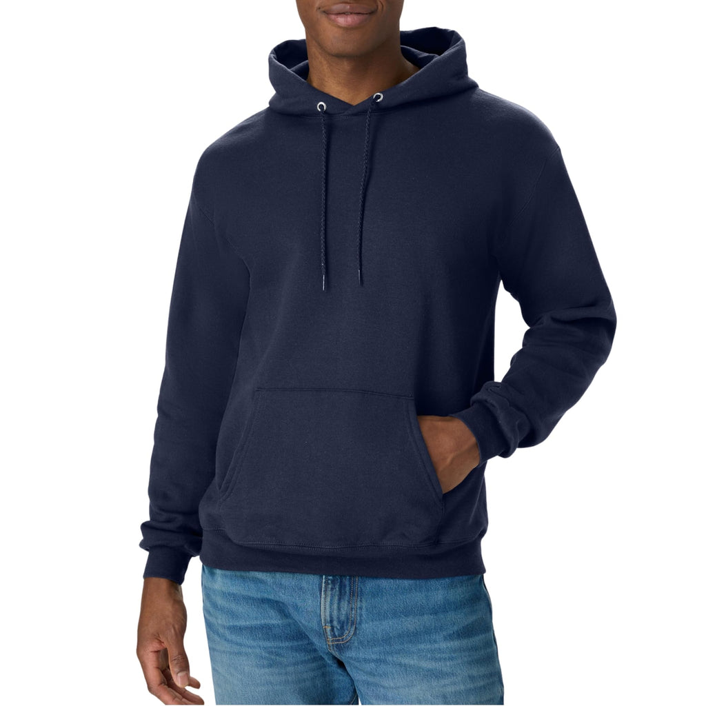 Hanes mens Pullover Ecosmart Hooded athletic sweatshirts, Navy, X-Large US