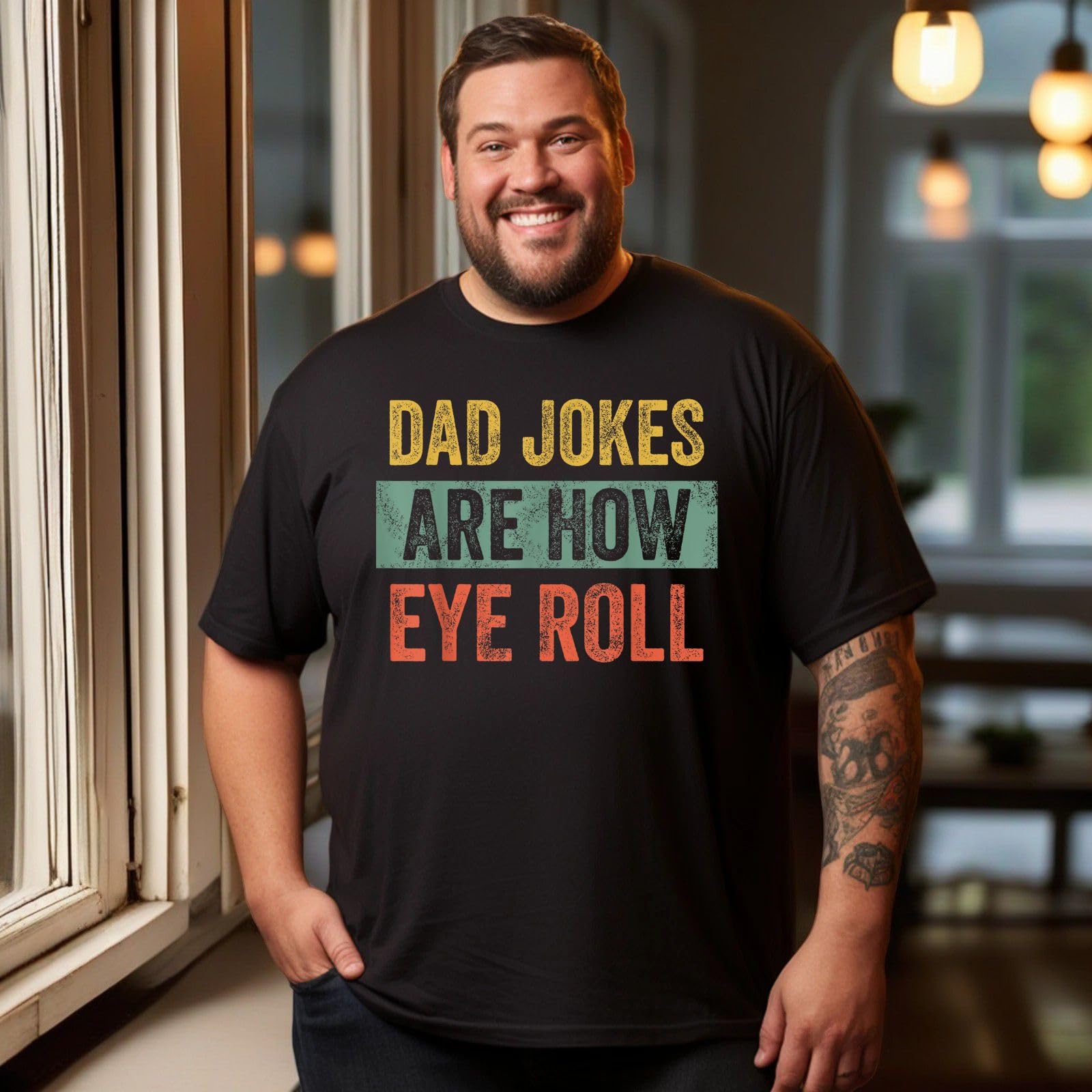 xtalline Big and Tall Men T Shirts Graphic Tee Shirt Casual Fashion Short Sleeve Plus Size T Shirt Tshirts for Men 4XL XXXXL XXXX 4X Large #20 Dad Joke T0 5DAR 020