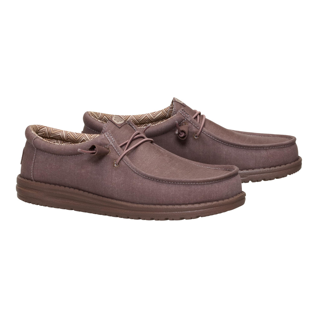 HEYDUDE Wally Stretch Canvas Deep Taupe Size 11, Men’s Shoes, Slip-on Loafers, Comfortable & Light-Weight