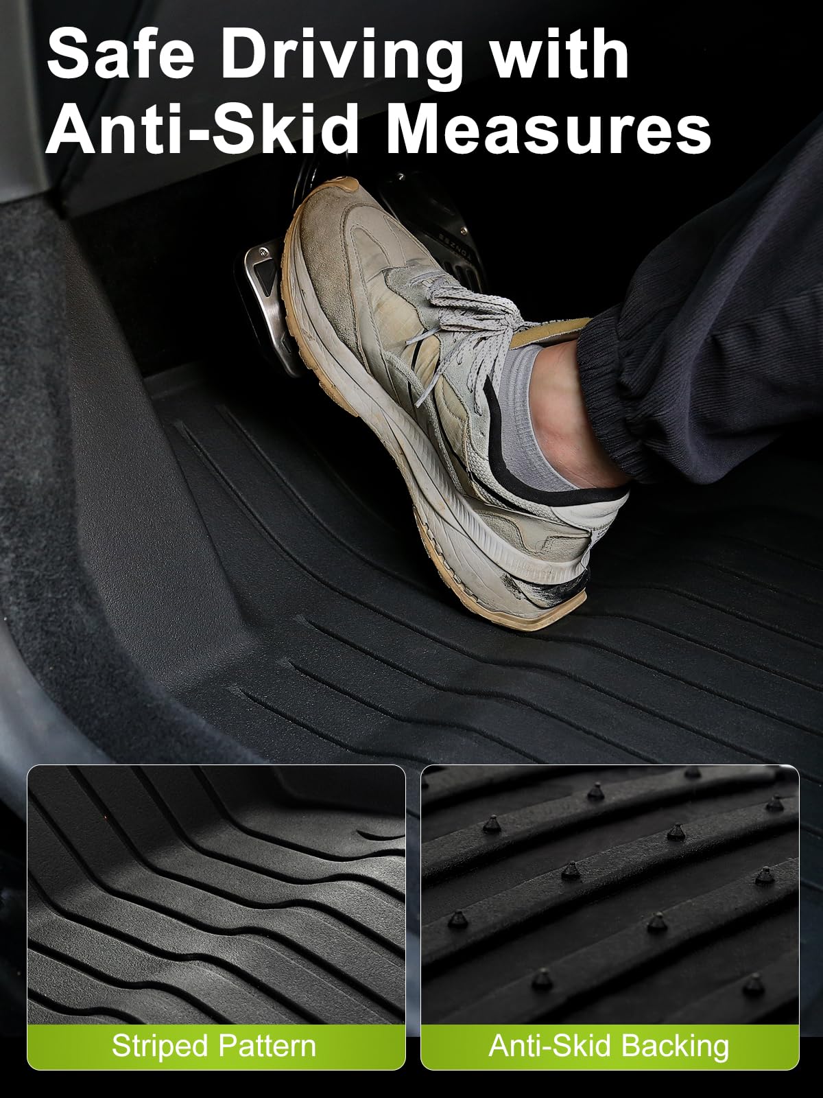 Foronetry Floor Mats for 2025 2024 Tesla Model 3 Highland, All Weather TPE Cargo Liner Floor Mats Frunk Trunk Mats fit Tesla Model 3 Accessories 2024 2025, 6 PCS