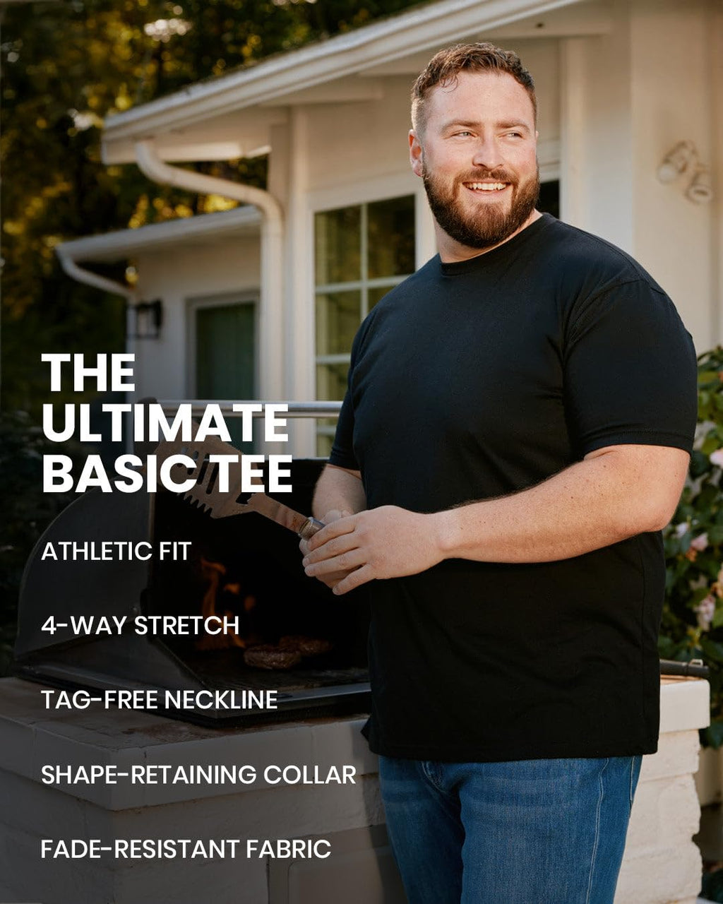 INTO THE AM Men's Plain Basic Tees 3 Pack Multipack - Fitted Essential Crewneck Blank Gym Classic Casual True Fit Fashion for Guys (Black/Navy/White, Medium)