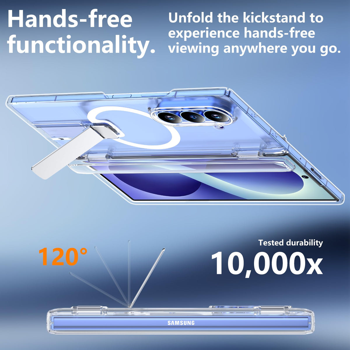 For Samsung Galaxy Z Fold 8 Ultra Case with Kickstand & Screen Protector
