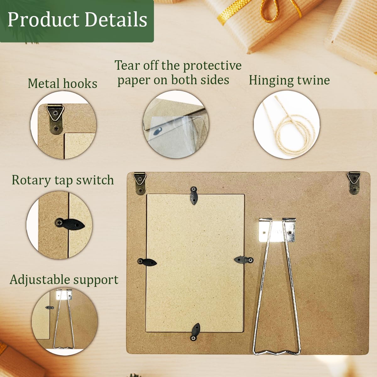 LUERHUI Couple Gifts Wooden Picture Frame for Engagement Girlfriend Boyfriend, I Choose You Picture Frame for Couple