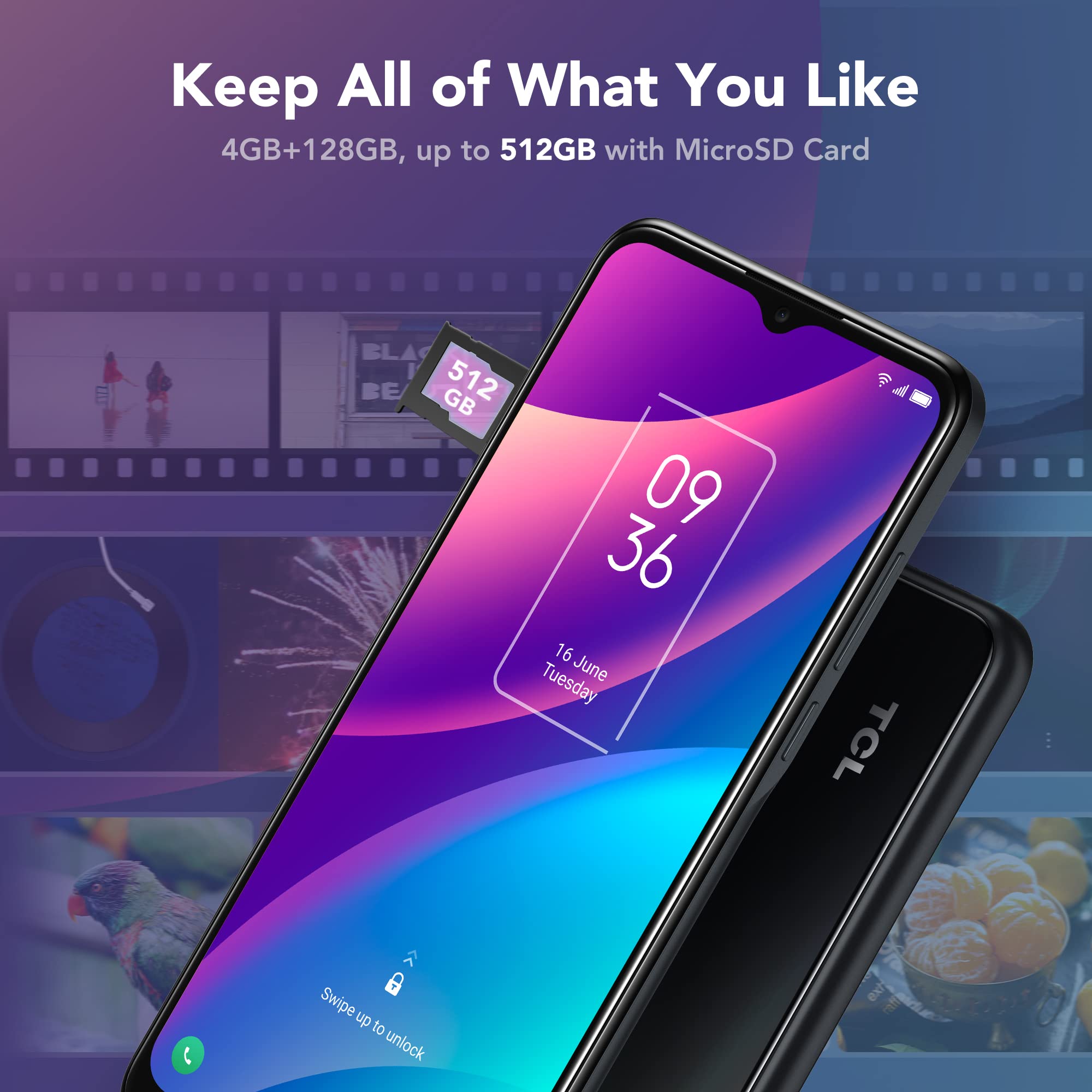 TCL 30 SE |2022| Unlocked Cell Phone 4+128GB, 6.52" Android Phone GSM Unlocked Smartphone with 50MP Camera, 5000mAh, Single SIM, US Version, Space Gray(Not Support Verizon/Boost)