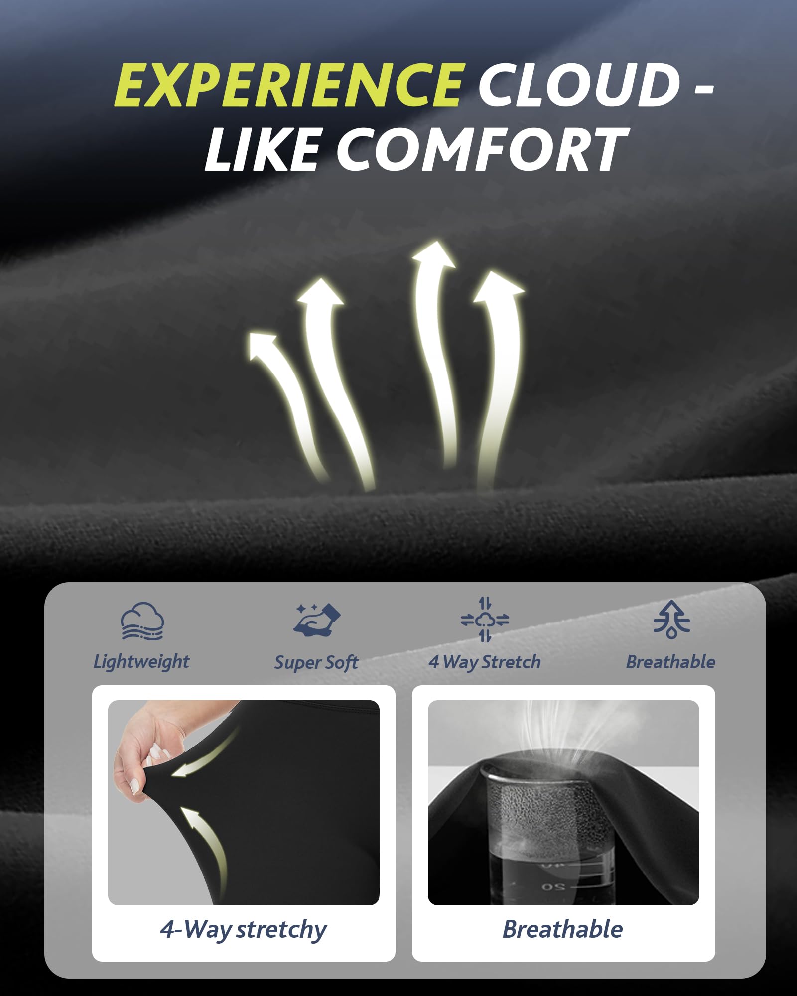 CAMPSNAIL 4 Pack Leggings for Women - High Waisted Tummy Control Yoga Pants for Workout Gym Black Leggings Plus Size Dance