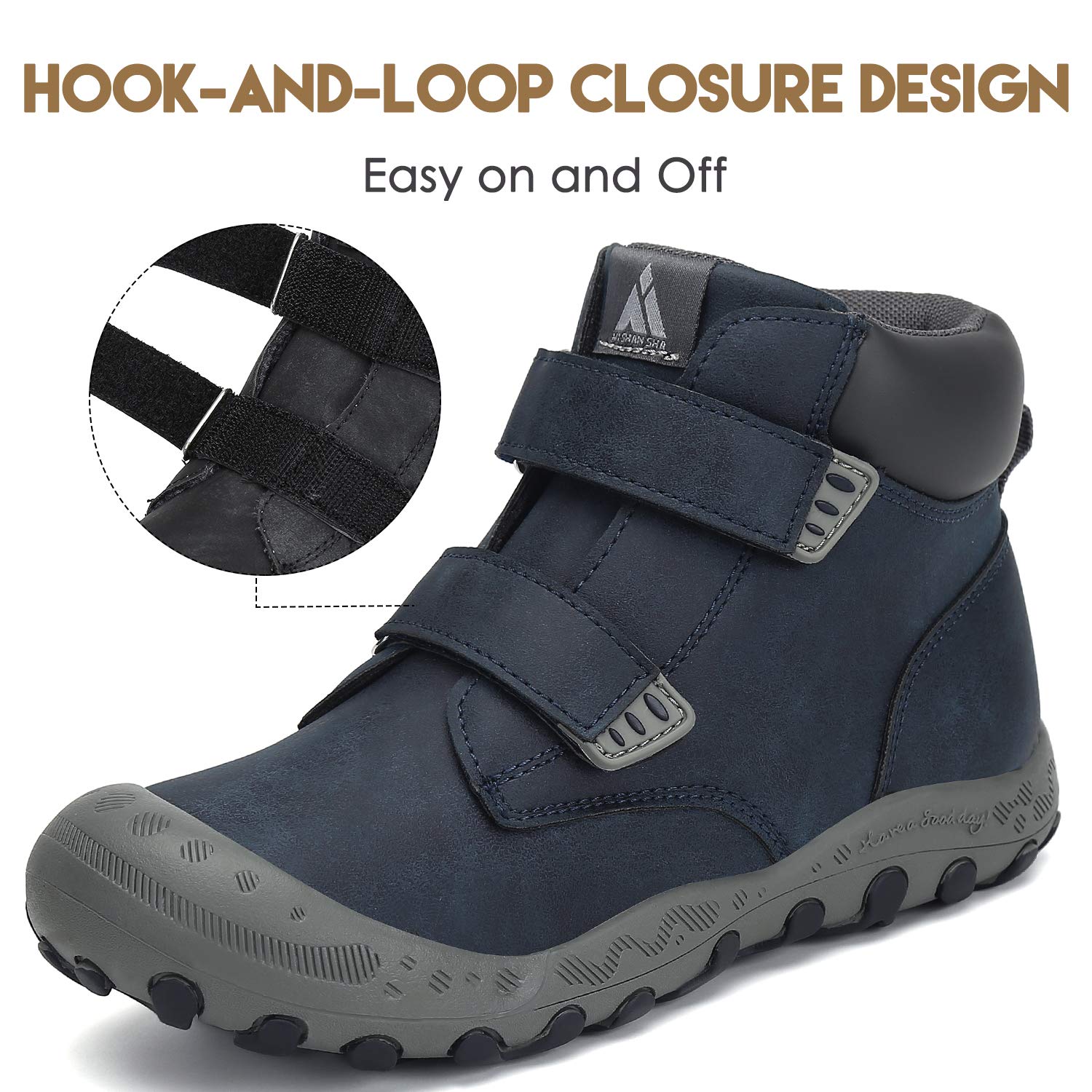 Mishansha Kids Hiking Boots Toddler Girls Boys Hiking Shoes Water-Resistant Anti-Collision Non-Slip Athletic Outdoor Trekking Boots