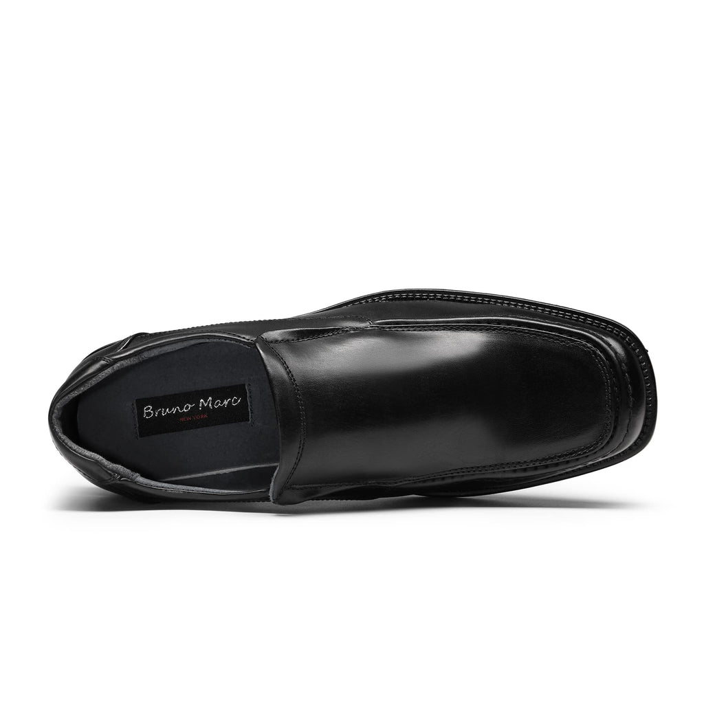 Bruno Marc Men's Goldman-02 Slip on Leather Lined Square Toe Dress Loafers Shoes for Casual Weekend Formal Work,Size 12,Black,GOLDMAN-02