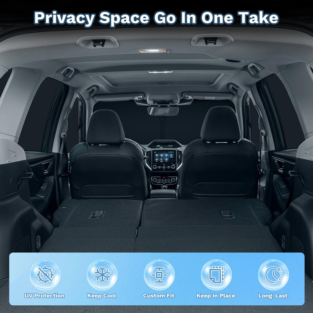 KUST Car Window Shades for Ford Escape 2020-2025 2026 Windshield Sun Shade Side Window Cover UV Block Privacy Protection Accessories for Camping Blackout Rear Back Full Set 8PCS