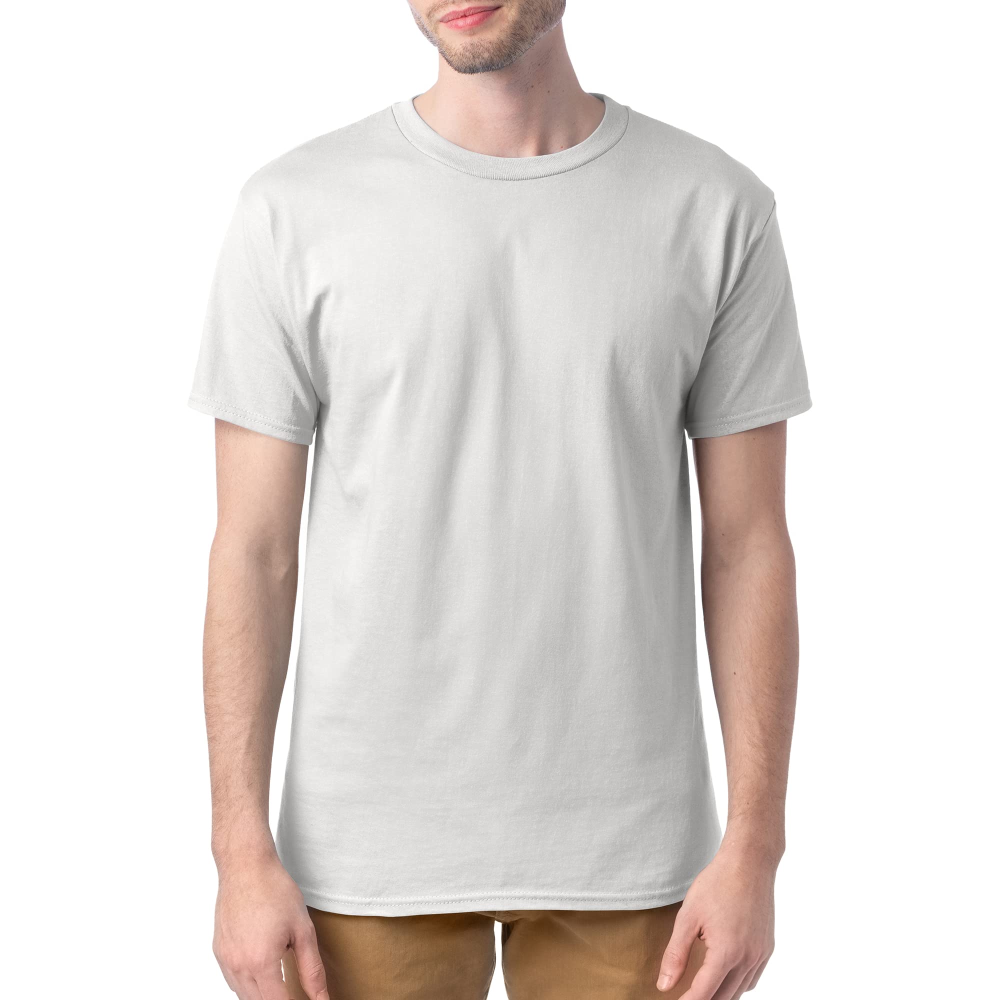 Hanes mens Essentials Short Sleeve T-shirt Value Pack (4-pack) athletic t shirts, White, X-Large US