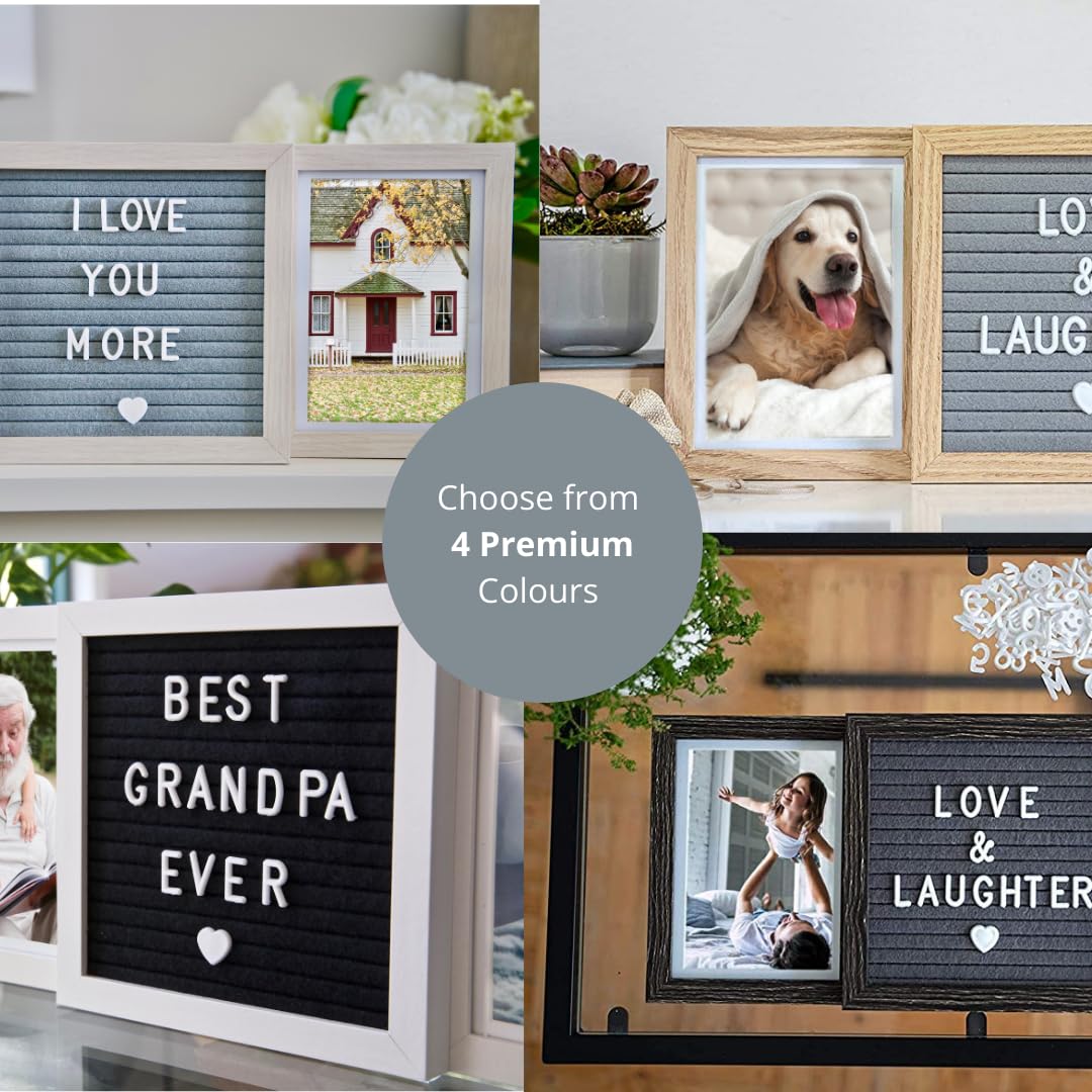 Personalized Picture Frame with Custom Letter Board – Two Photo Display for Mom, Grandma, Best Friend Frame, Sisters, or Couples – Custom Photo Frame and Personalized Wedding or Friendship Gift