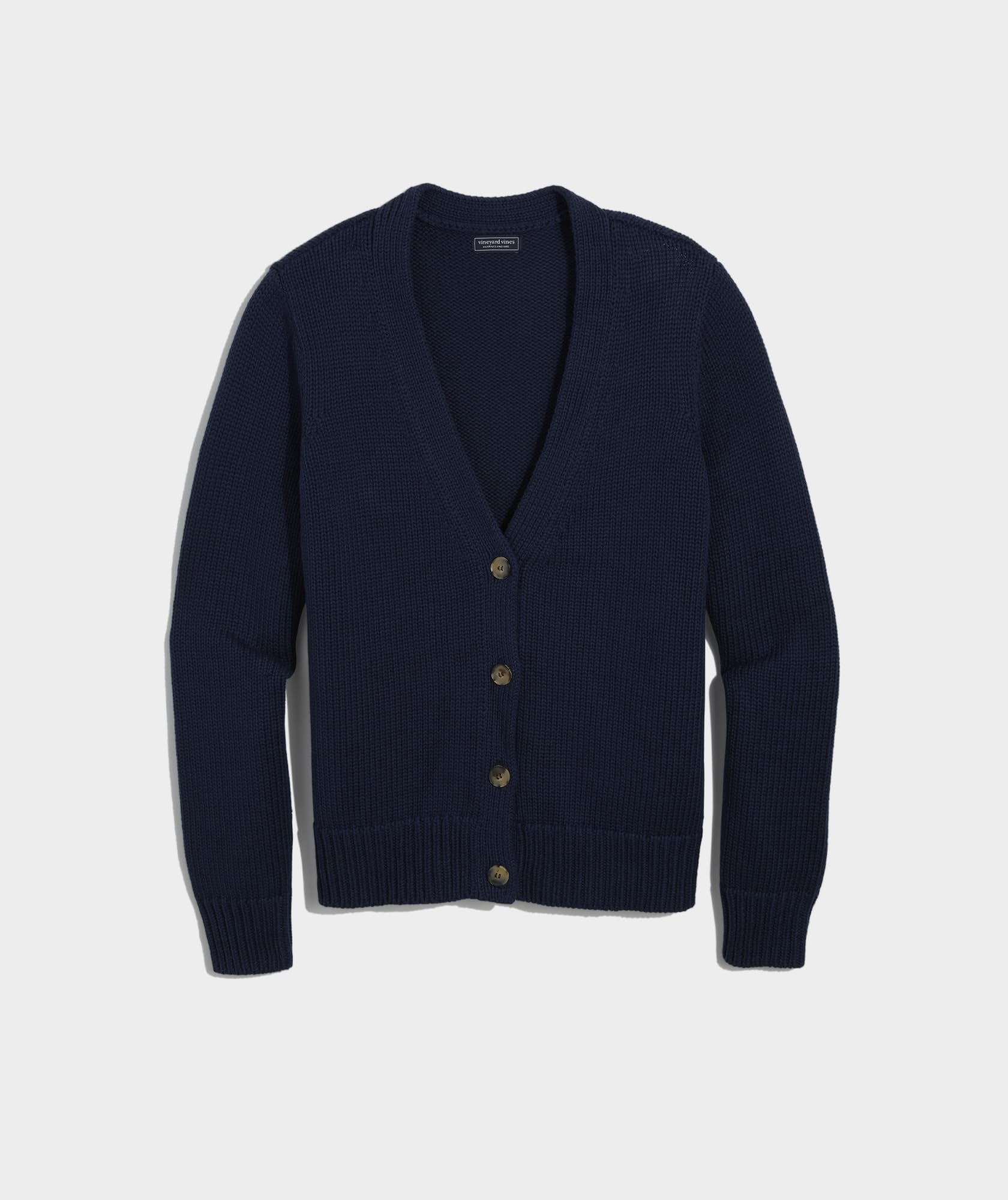 vineyard vines Katie Cotton Cardigan, Nautical Navy, M