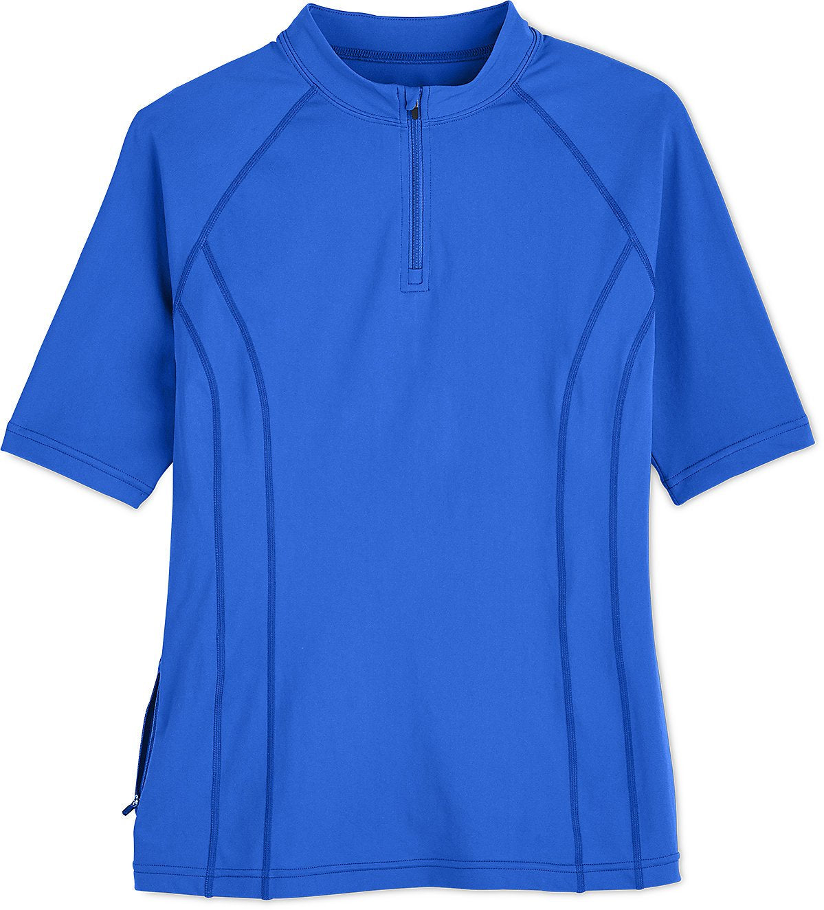 Women's Short Sleeve Rash Guard - UPF 50+ Sun Protection - Freestyle in Baja Blue