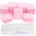600 Pcs Lint Free Wipes for Nails, Nail Wipes Pads with 5 Pcs Nail Files, Nail Art Acrylic Gel Remover Wipes, Lint Free Polish Pads for Nail, Eyelash, Nail Art